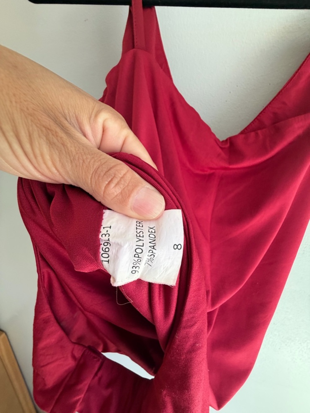 Showpo Red V-Neck Slim Strap Bodysuit 4/$25 - Picture 3 of 3